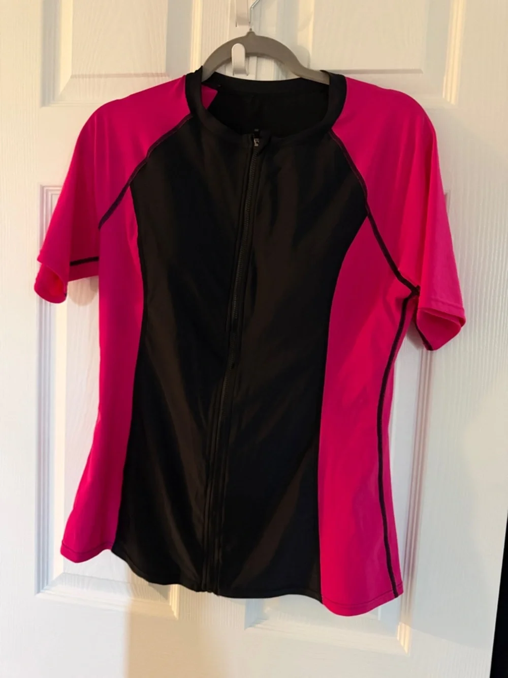 BloomChic Color Block Zip Sculpted Swim Top (top only) - Picture 2 of 5